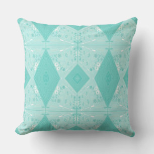 Bohemian Chintz illustratie pastel blauw Kussen