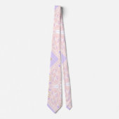 Bohemian Chintz Illustratie Pastel Roze Lavendel Stropdas (Voorkant)