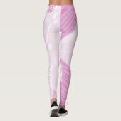 Bohemian Chintz Illustratie Pastel Roze Leggings (Achterkant)
