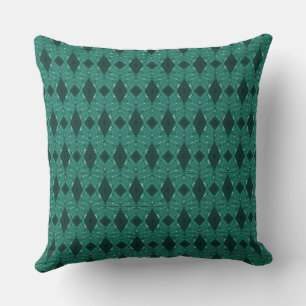 Bohemian Chintz Illustratie S Donker Stoffig Groen Kussen