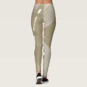 Bohemian Chintz Illustratie Stoffig Neutraal Bruin Leggings (Achterkant)