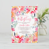 Bohemian chique vlinders vrijgezellenfeest kaart (Staand voorkant)