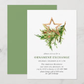 Bohemian Christmas Ornament Exchange Party Kaart (Voorkant / Achterkant)