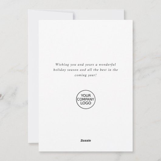 Bohemian Christmas Wreath Corporate Groet Feestdagenkaart (Achterkant)