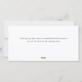 Bohemian Christmas Wreath Corporate Groet Feestdagenkaart (Achterkant)