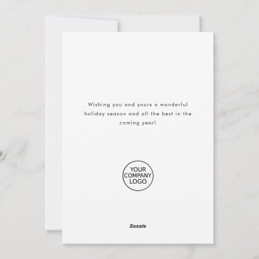 Bohemian Christmas Wreath Corporate Groet Feestdagenkaart (Achterkant)