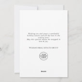 Bohemian Christmas Wreath Corporate Groet Feestdagenkaart (Achterkant)