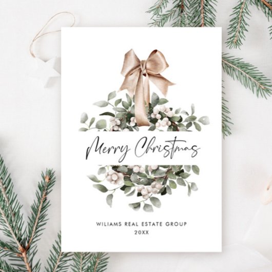 Bohemian Christmas Wreath Corporate Groet Feestdagenkaart