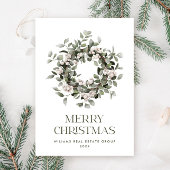 Bohemian Christmas Wreath Corporate Groet Feestdagenkaart