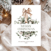 Bohemian Christmas Wreath Corporate Groet Feestdagenkaart