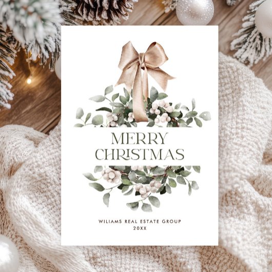 Bohemian Christmas Wreath Corporate Groet Feestdagenkaart