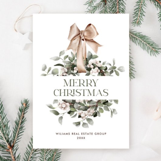 Bohemian Christmas Wreath Corporate Groet Feestdagenkaart