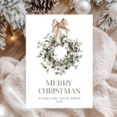 Bohemian Christmas Wreath Corporate Groet Feestdagenkaart