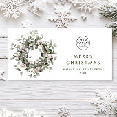 Bohemian Christmas Wreath Corporate Groet Feestdagenkaart