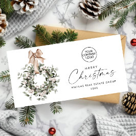 Bohemian Christmas Wreath Corporate Groet Feestdagenkaart