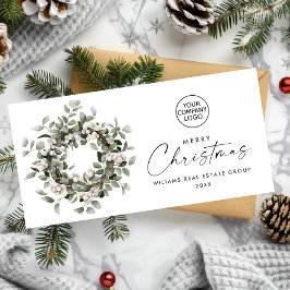 Bohemian Christmas Wreath Corporate Groet Feestdagenkaart