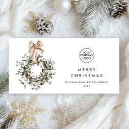 Bohemian Christmas Wreath Corporate Groet Feestdagenkaart