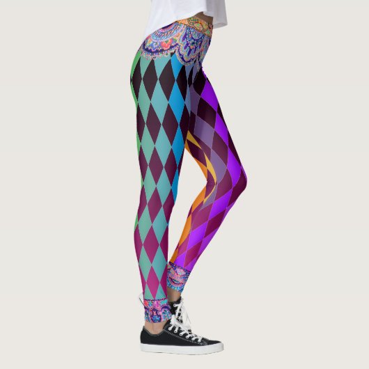 Bohemian Circus Magenta Jester Leggings (Rechts)