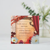 Bohemian Classic Fall Wedding Invitation Kaart (Staand voorkant)