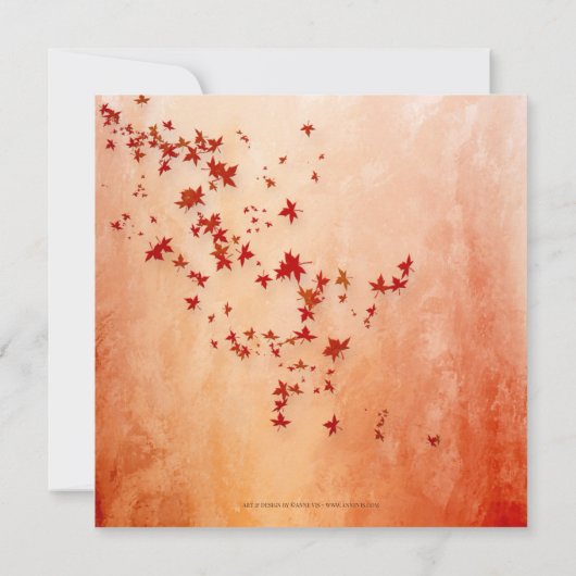 Bohemian Classic Fall Wedding Invitation Kaart (Achterkant)