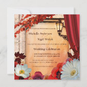 Bohemian Classic Fall Wedding Invitation Kaart (Voorkant)