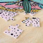 Bohemian Colorful Waterverf Floral Mandala Legpuzzel (Zijkant)