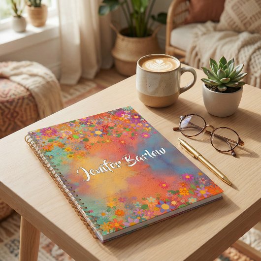 Bohemian colourful floral whimsical Planner