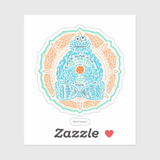 Bohemian Cookie Monster Sticker (Vel)