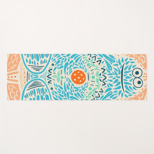 Bohemian Cookie Monster Yogamat (Voorkant (horizontaal))