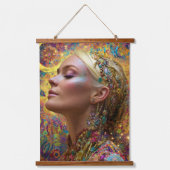 Bohemian Cosmic Goddess Art Tapestry Hangend Wandkleed (Voorkant)