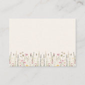 Bohemian Cream Floral Wedding Informatiekaartje (Achterkant)