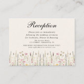 Bohemian Cream Floral Wedding Informatiekaartje (Voorkant)