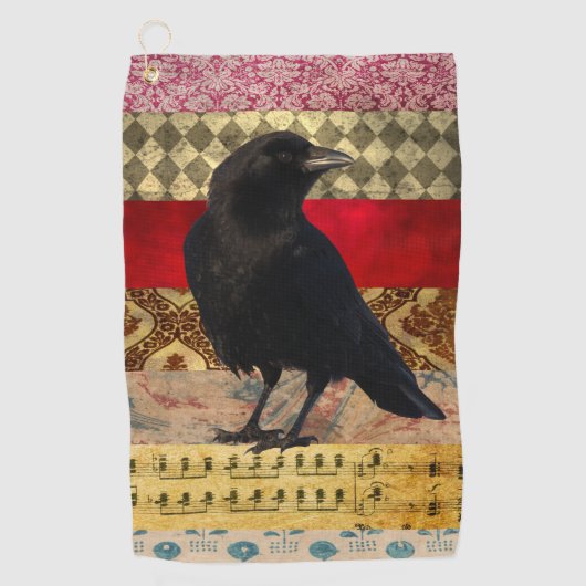 Bohemian Crow Golf Towel Golfhanddoek (Voorkant)