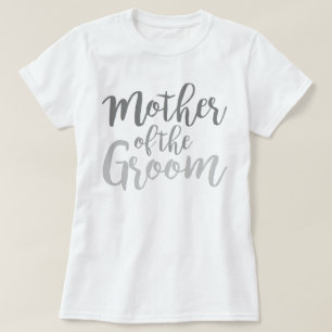 Bohemian Cursive Moeder van de bruidegom Trouwtop T-shirt