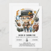 Bohemian Custom Detective Verjaardag Kaart (Voorkant / Achterkant)