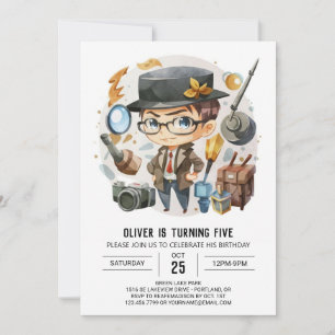 Bohemian Custom Detective Verjaardag Kaart