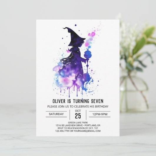 Bohemian Custom Magische Verjaardag Kaart (Staand voorkant)