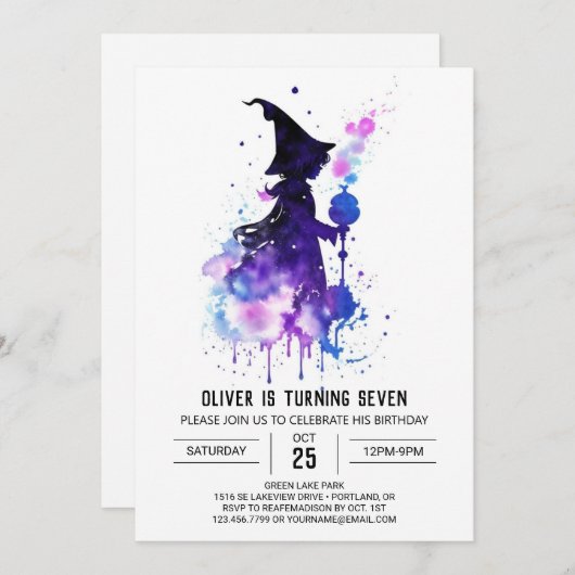 Bohemian Custom Magische Verjaardag Kaart (Voorkant / Achterkant)