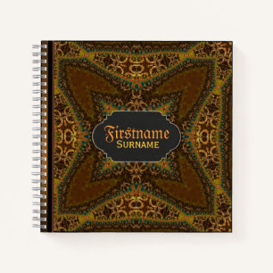 Bohemian  Custom Name Guestbook Notitieboek