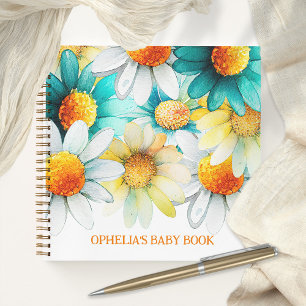 Bohemian Daisies Wildflower Patroon Naam Baby Boek