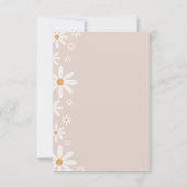 Bohemian Daisy Baby in Bloom Baby shower Bedankkaart (Achterkant)