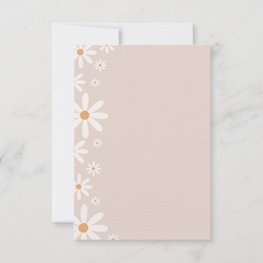 Bohemian Daisy Baby in Bloom Baby shower Bedankkaart (Achterkant)