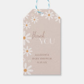 Bohemian Daisy Baby in Bloom Baby shower Dank u Cadeaulabel (Voorkant)