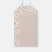 Bohemian Daisy Baby in Bloom Baby shower Dank u Cadeaulabel (Achterkant)