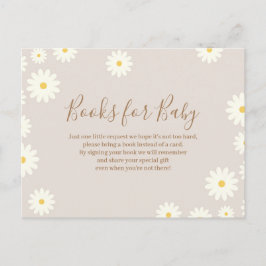 Bohemian Daisy Floral Books voor Baby Briefkaart