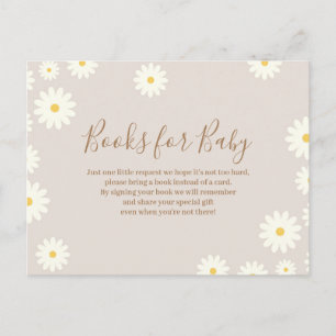 Bohemian Daisy Floral Books voor Baby Briefkaart