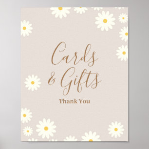 Bohemian Daisy Floral Cards & Gifts Sign Poster