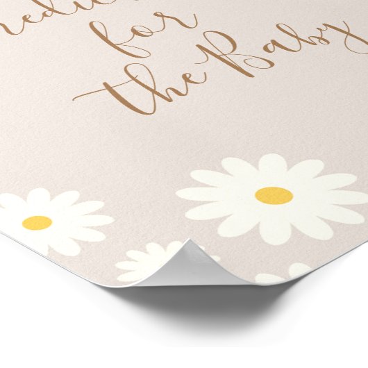Bohemian Daisy Floral Predications for baby Poster (Hoek)