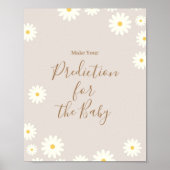 Bohemian Daisy Floral Predications for baby Poster (Voorkant)