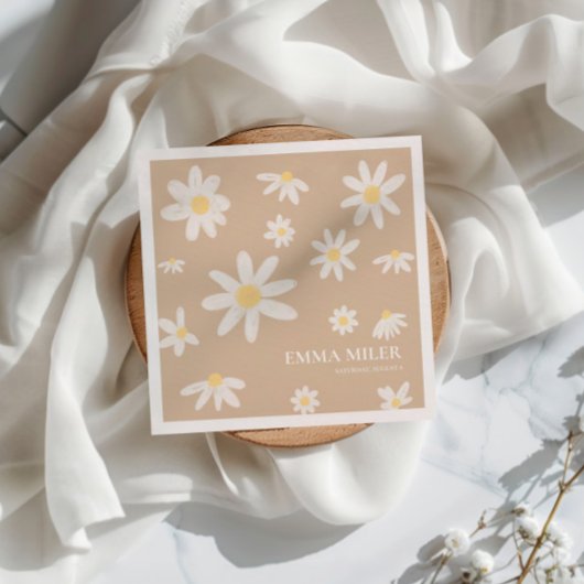 Bohemian Daisy Flower Napkins Servet